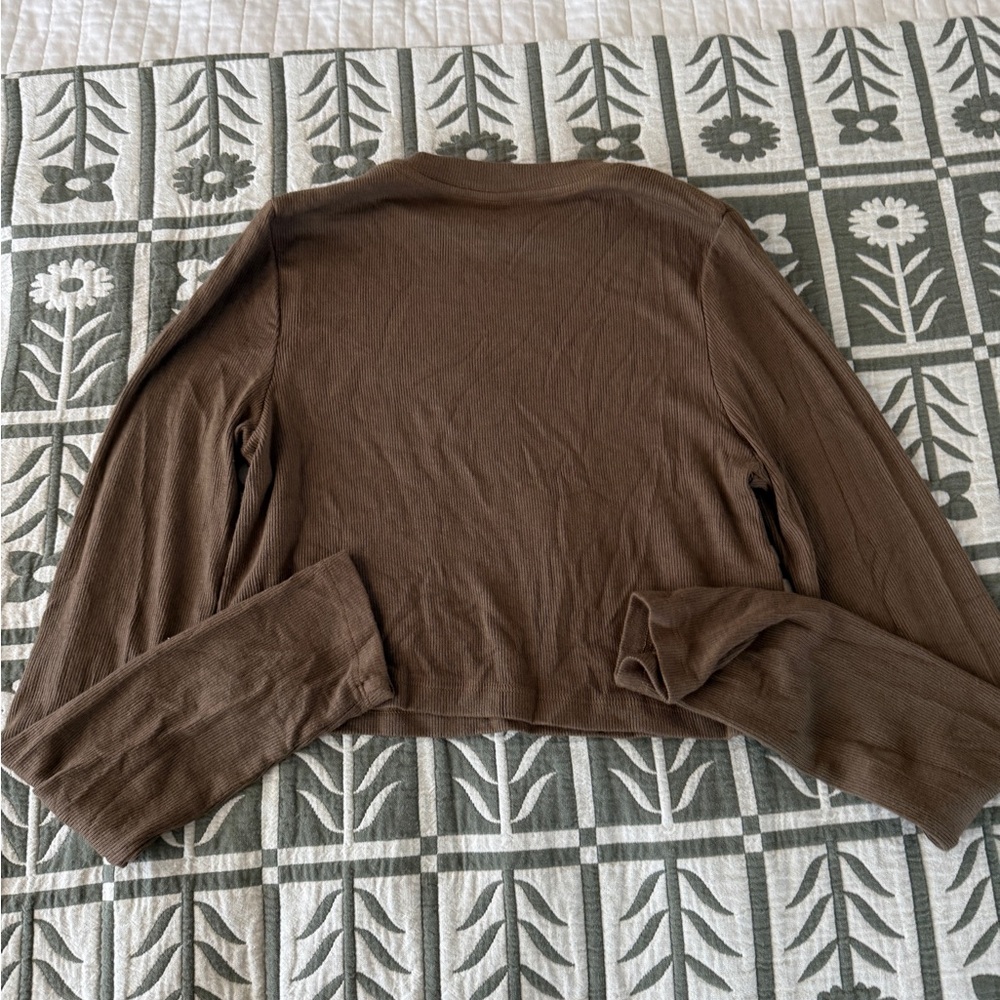 NWOT set active ribbed crop longsleeve - Picture 3 of 4